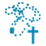 Rosary on nylon Blue