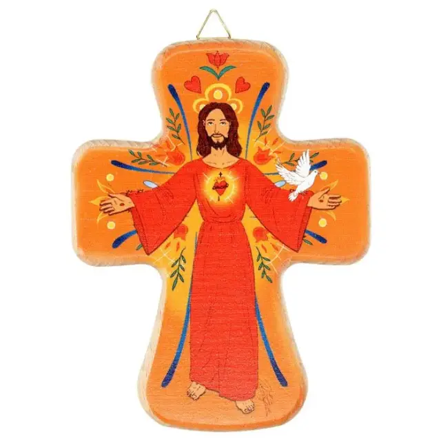 Wall Cross Risen Christ 14x10 cm