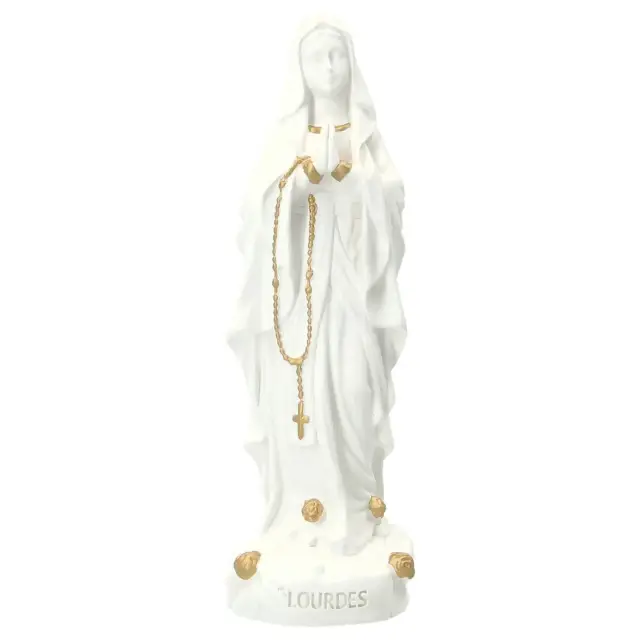 Beeld 20 cm - Alabaster + Goud Lourdes