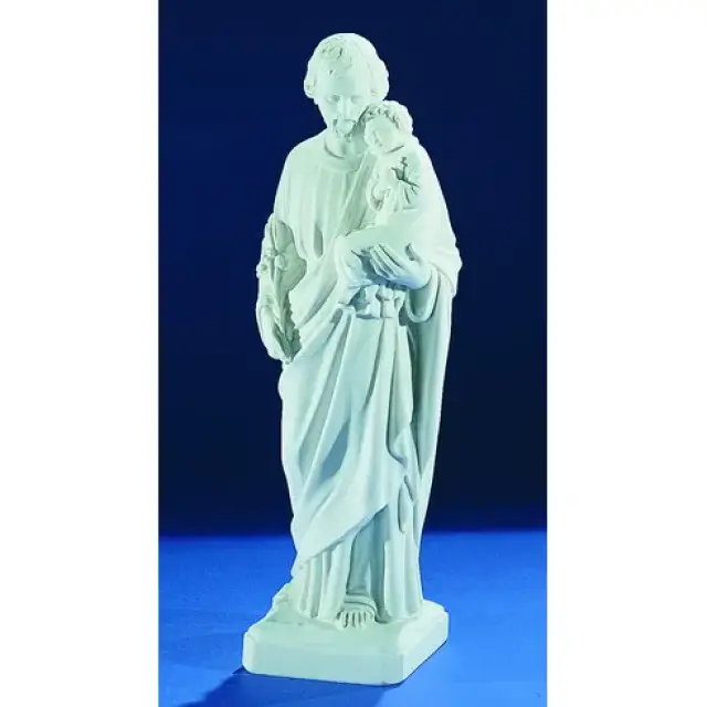 St. Joseph 31 cm white marble powder