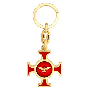 key ring St Esprit Golden metal Email