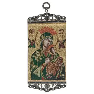 Geweven ikoon - 10 X 23 cm - O.L.V. Altijddurende Bijstand
