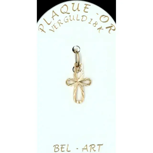 Kruisje plaqué-goud - 13 X 10 mm