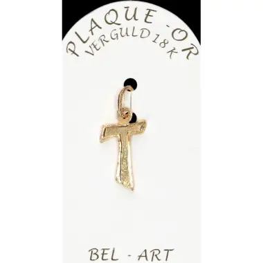 Kruisje plaqué-goud - 15 X 11 mm