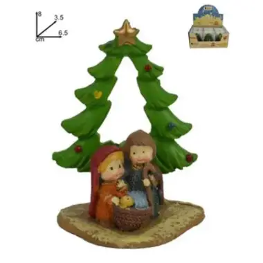 Heilige Familie 8 cm gekleurd
