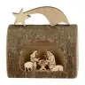 Kerstfiguur in boomschors H 6 cm x L 12 cm