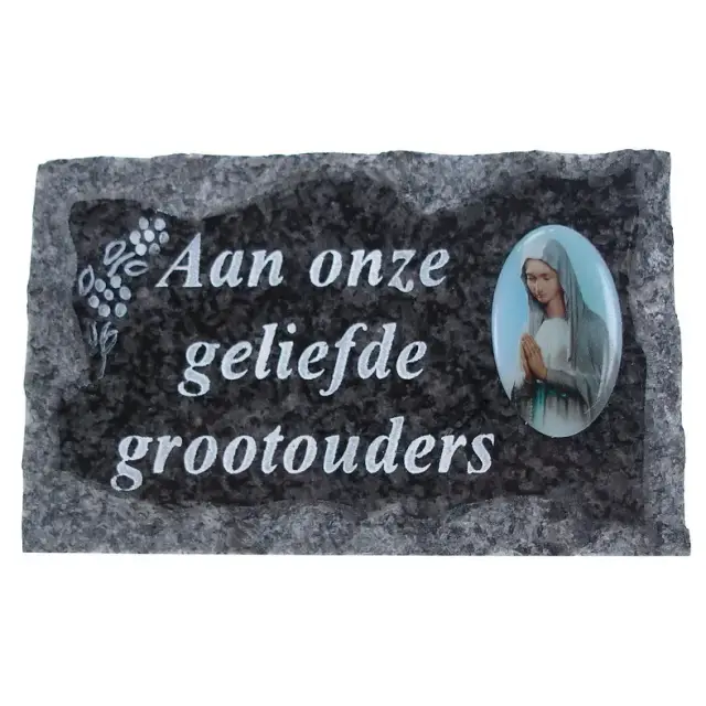 Grafplaat 9x14 Aan Onze Geliefde Grootouders