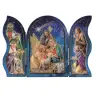 Drieluik 13 X H09 cm - Kersttafereel - Engelen
