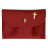 Rosary case Leather 10 X 7 cm Bordeaux