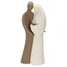 Nativité en résine blanche et brune 26 cm