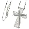 Silver cross 25 mm with chain