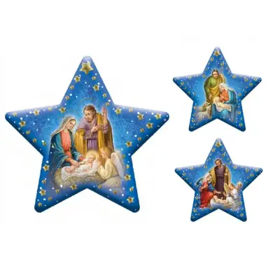 car magnet plate Christmas Star 7 X 7 cm