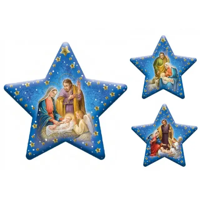 car magnet plate Christmas Star 7 X 7 cm