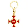 Sleutelhanger - H Geest - Verguld / Email rood