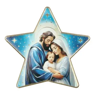 Cadre en étoile de10 X 10 cm - Nativité