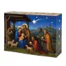Photophore met ledverlichting (17 x 5 x 13cm) - Kerststal met vallende ster