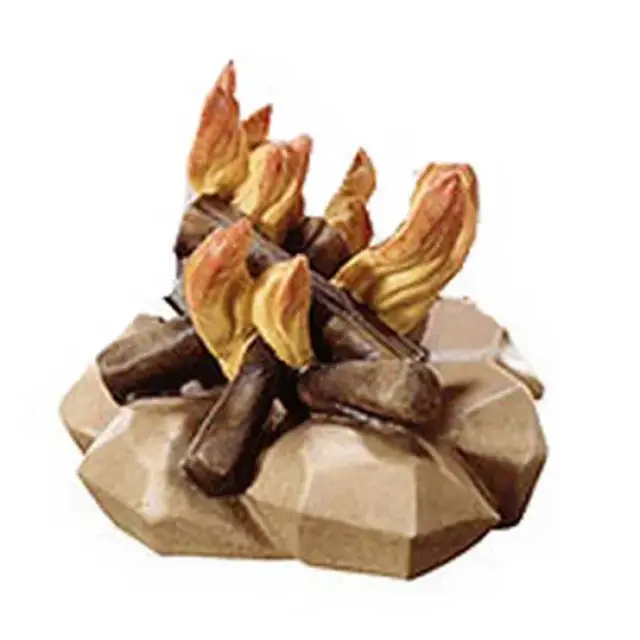 Feu de bois: crèche de Noël en bois Ulrich 15 cm