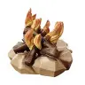 Feu de bois: crèche de Noël en bois Ulrich 15 cm