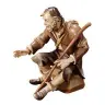 Shepherd/ stick : Wood carved christmas nativity Ulrich 15 cm (5,9 inches)