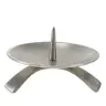Candle holder 9.5 cm diameter Brushed Metal