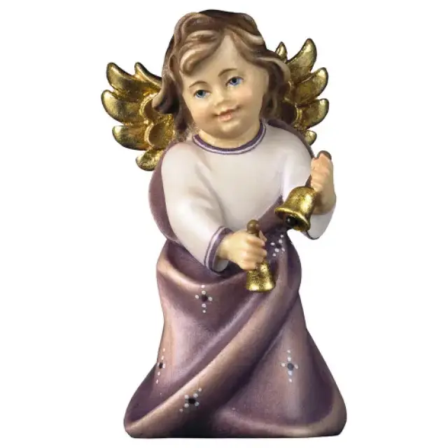Ange Avec Cloches 6 Cm Couleur