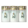 Set de 3 Bougies Buste Banneux / blanc