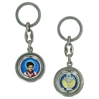 Sleutelhanger draaiend Carlo Acutis 21 mm - Met Verz.