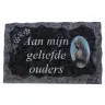 Plaque Cimetiére 9x14 cm - Aan mijn geliefde ouders