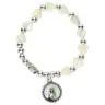 Bracelet sur élastique Coeurs nacre