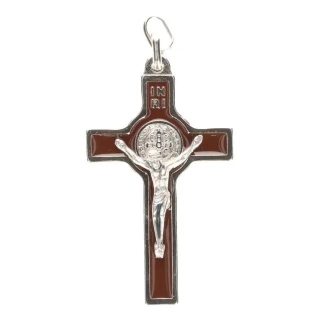 Croix St Benoît - 50 mm - Marron