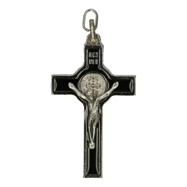 Croix St Benoît - 50 mm - Noir