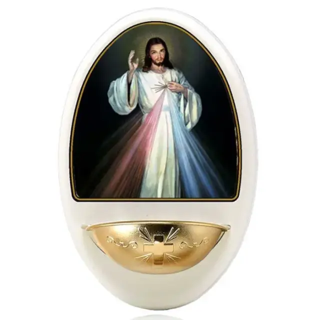 Bénitier 10 x 6.5 cm Christ Miséricordieux