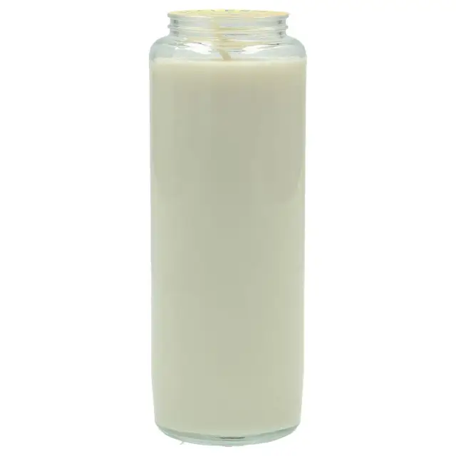 Neuvaine en verre / blanc / sans effigie