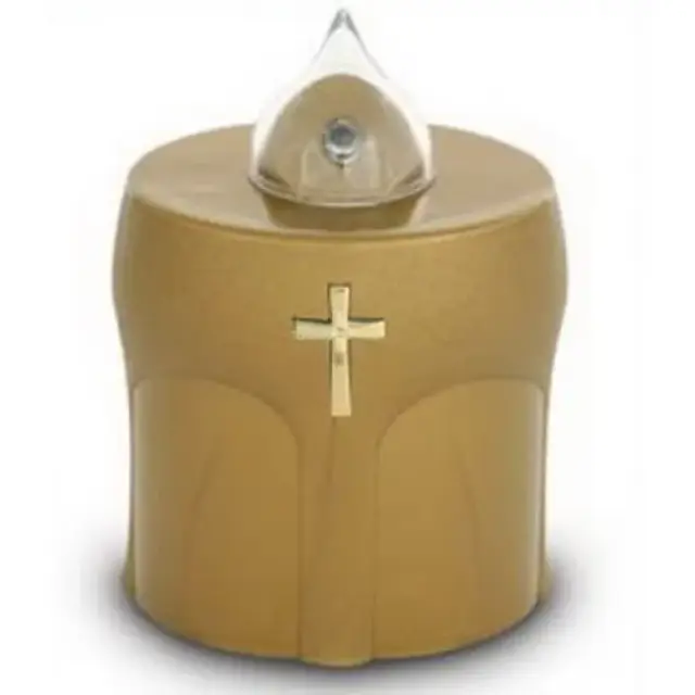 Lampe de cimetière dorée fournie sans piles - 12/CTN