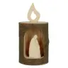 Nativité dans rodin en bois sculpté H 10 cm x 5 cm Naturel