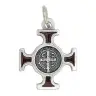 Croix St Benoît - 18 X 18 mm - Brun / Agté