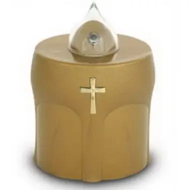 Lampe de cimetière dorée fournie sans piles - 12/CTN