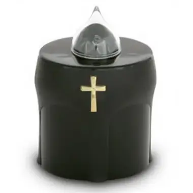 Lampe de cimetière noire fournie sans piles - 12/CTN