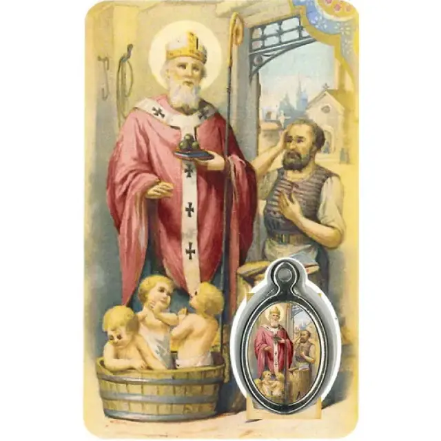 Carte-médaille-prière - St Nicolas - Néerlandais