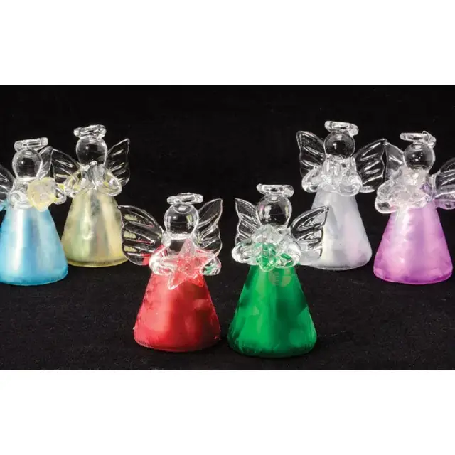 Engel 5 cm - Glas / Gekleurd - 6 / Set