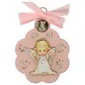 Kader / Wieg - Bloem / OLV biddend - 7 X 9 cm - Roze