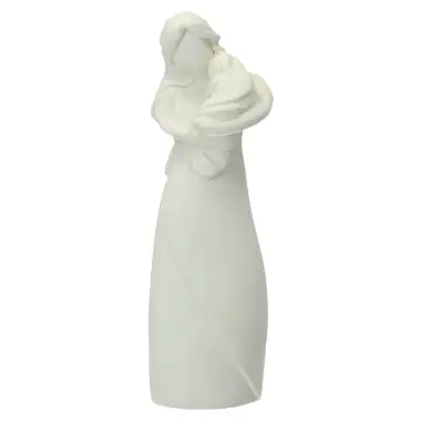 O.L.V. met kind 13 cm - witte hars