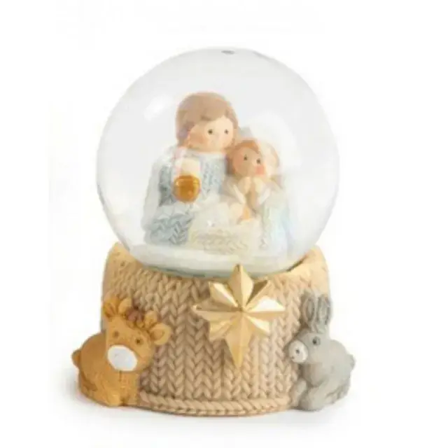 Sneeuwbol met heilige familie - hoogte 6,5 cm