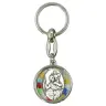Porte-Clefs Saint Christophe avec décor floral