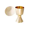 Calice doré avec patène 17 cm