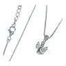 Chaine + ange strass argent rhodié