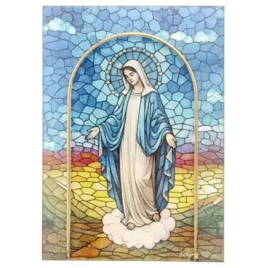Cadre en verre N.D de la Médaille Miraculeuse 10 x 14 cm