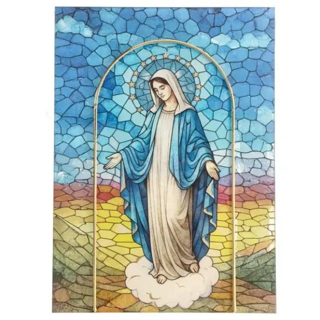 Cadre en verre N.D de la Médaille Miraculeuse 17 x 24 cm