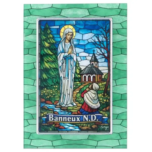 Cadre en verre Notre Dame de Banneux 10 x 14 cm