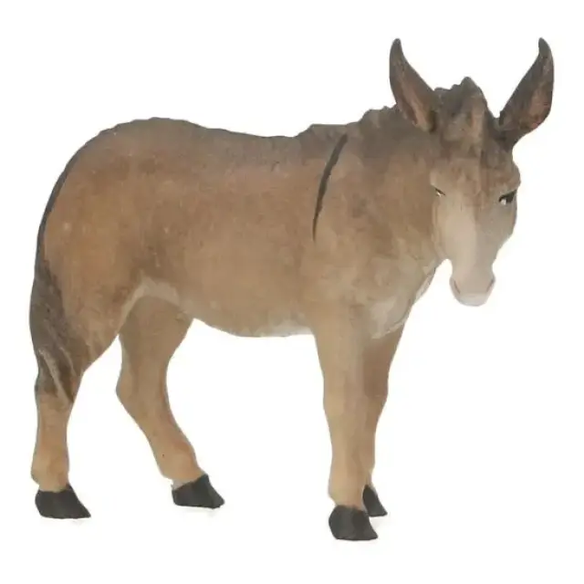 Donkey + ox Carved Wood for a 12 cm nativity Color